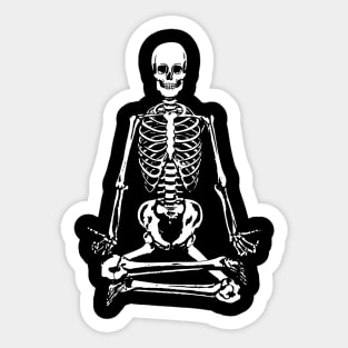 Meditating Skeleton Sticker